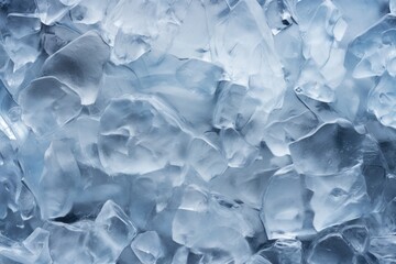 Fototapeta na wymiar Ice texture crystal, blue tones background. Textured cold frosty surface of ice