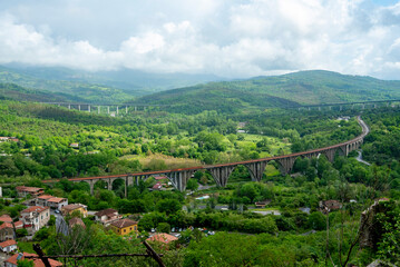 Naklejka premium Railway in Campania Region - Italy