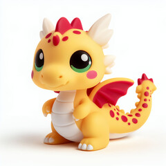 This illustration shows a charming and playful dragon. The illustration is ideal for children’s books, games, or posters that feature magical creatures and stories.