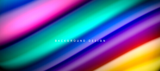 Rainbow color wave lines on black. Techno or business abstract background for posters, covers, banners, brochures, websites