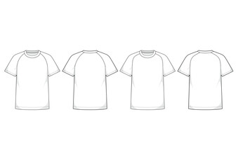 Tシャツのハンガーイラスト/ラグランスリーブ半袖/メンズスポーツ