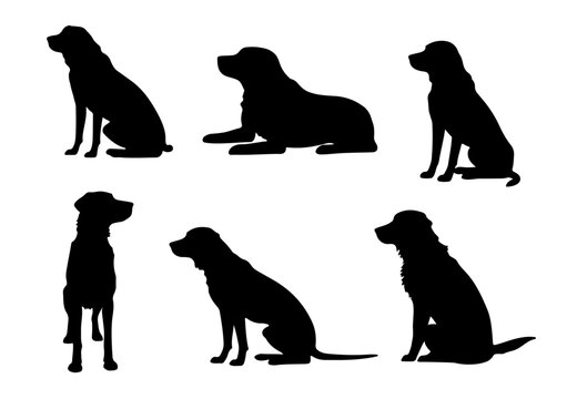 dog silhouette collection