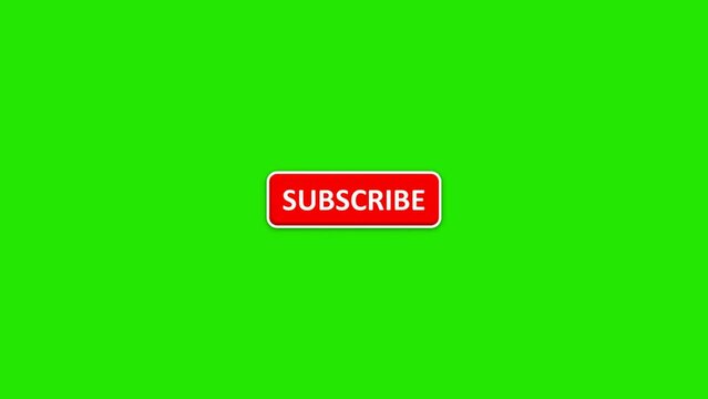Green screen animated subscribe button
