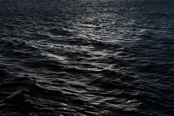 Beautiful closeup of tranquil, dark blue water