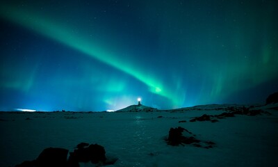 Stunning view of the Northern Lights illuminating the sky