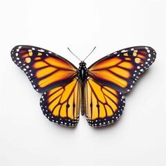 Fototapeta na wymiar AI generated illustration of a monarch butterfly on a white background