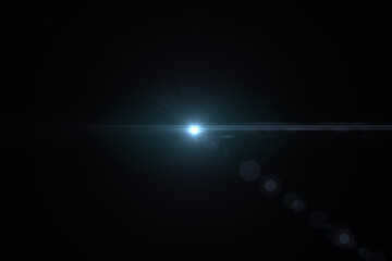 Natural, Sun flare on the black background