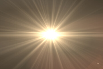 Natural, Sun flare on the black background