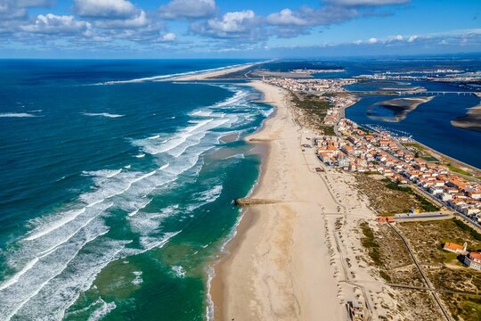 Costa Nova Aerial View of Ocean and Beach