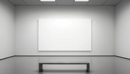 AI generated illustration of a white frame on a wall