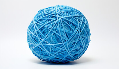 ball of blue wool