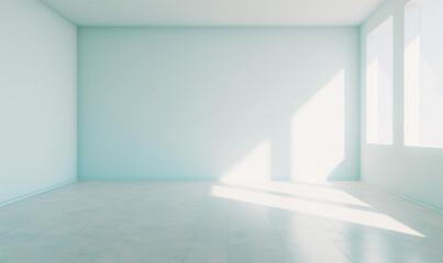 Fototapeta premium Abstract modern architecture background, empty open space interior with sunrays
