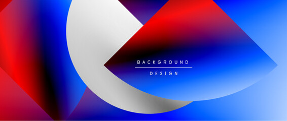 Circles and round shapes with gradients. Minimal abstract background, round geometric shapes, clean and structured design