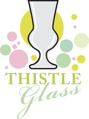 TYPES OF GLASSES "THISTLE GLASS" VECTOR ILLUSTRATION