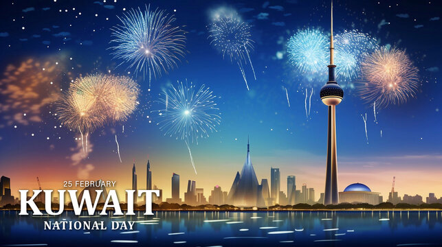 Kuwait national day banner design