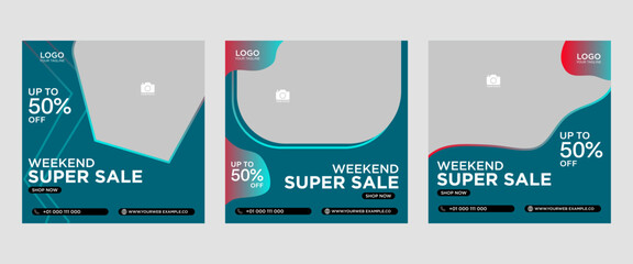 Vector design of a big sale season poster set with space for text
