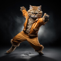 Groovy break dancing kitty cat coolest