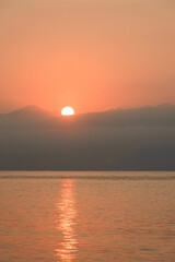 Beautiful view when the sun rises around the beach.
