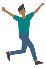 People raised their hands happily.