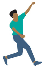 People raised their hands happily.