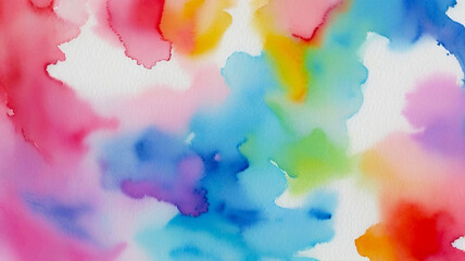 Obraz premium Colorful watercolor art background, Watercolor abstract texture for cards, watercolour banner, Stucco, Wall, Brushstrokes and splashes,