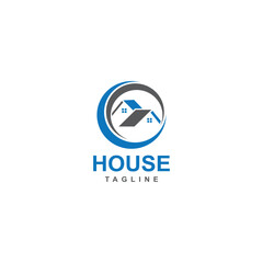unique home estate log icon vector template