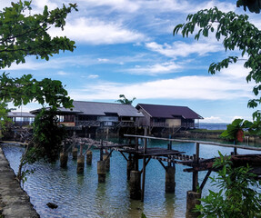Obraz premium Traditional fisherman's house in Biak - Papua