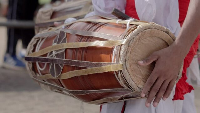 Asian Sri Lankan Traditional Drummer