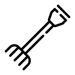 pitchfork Line Icon