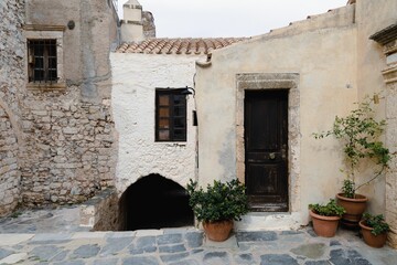 Majestic shot of the Monemvasia castle in Greece