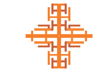 Obraz premium Chinese style Ornament Border Design With Transparent Background