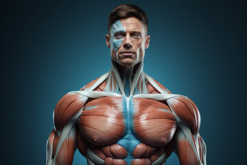 Fototapeta na wymiar 3d rendered illustration of male muscles