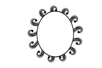 Circle Ornament Border Design With Transparent Background
