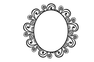 Circle Ornament Border Design With Transparent Background