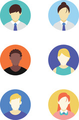 Illustration of a diverse group of people, represented as avatars