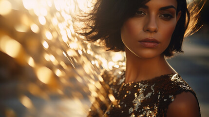 A fashion editorial photoshoot of a woman in her 20s