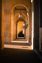 Passage under archs in Paris, France