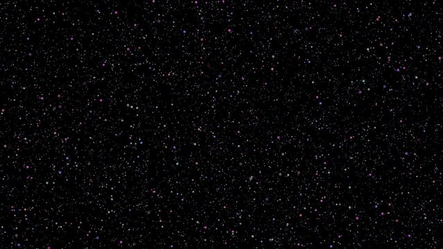 3d rendered animation of bright stars isolated on a black background