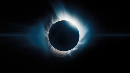 Solar Eclipse Corona Light Effect - obrazy, fototapety, plakaty