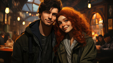 Obraz premium An Awkward Young Couple G. Willow Wilson Humble Charm, Background Image, Hd
