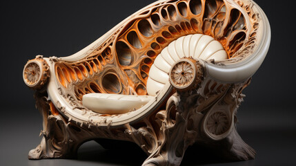 Armchair Made Of Fossils , Background Image, Hd