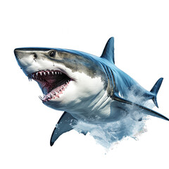 great shark on transparent background PNG