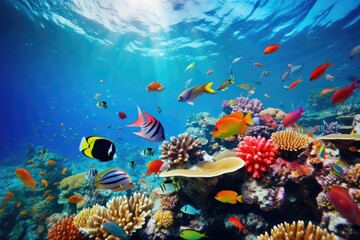 Obraz na płótnie Canvas coral reef with fish