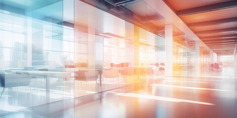 Blurred modern office interior