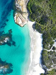 Fensteraufkleber Drone views around Western Australia Coast Line. Amazing colors from our pristine ocean © Wirestock