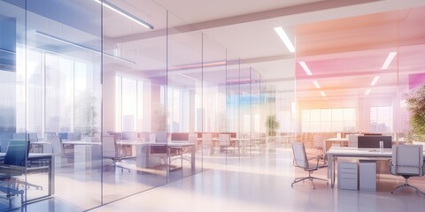 Blurred modern office interior