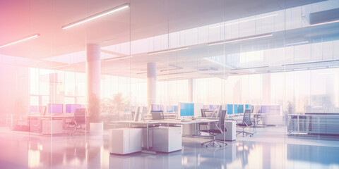 Blurred modern office interior