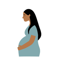 silhouette of pregnant woman