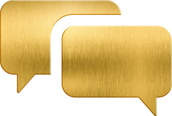 Golden icon message chat text chat cloud message chat speaking icon Talk Speech comment Feedback Text Message Speech bubble comment box Sms chat dialogue message box message bubble message dialog dial - obrazy, fototapety, plakaty