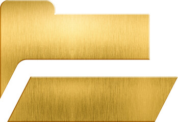 Golden icon file folder document folder design folder template folder icon file folder folder 3d envelope doc paper office datum archive storage
